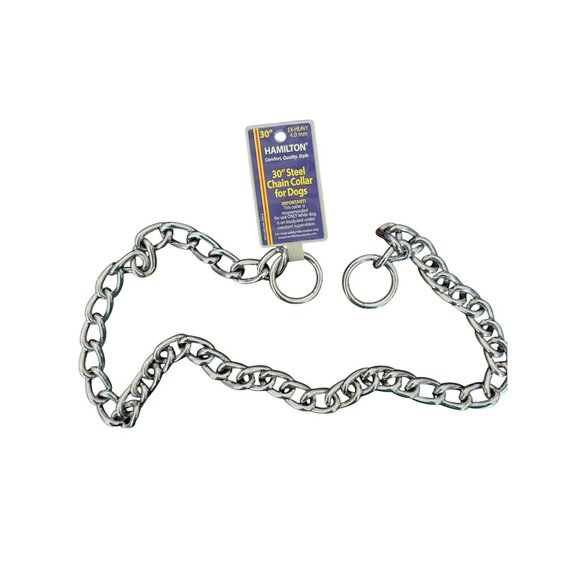 30" Hamilton Ex Heavy Steel Chain Dog Collar - Picture 5 of 5